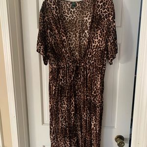 Leopard print duster